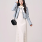 Color Contrast Stitch Tweed Jacket WDB0018