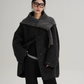 Hood Scarf Mid Length Wool Coat SRS0358