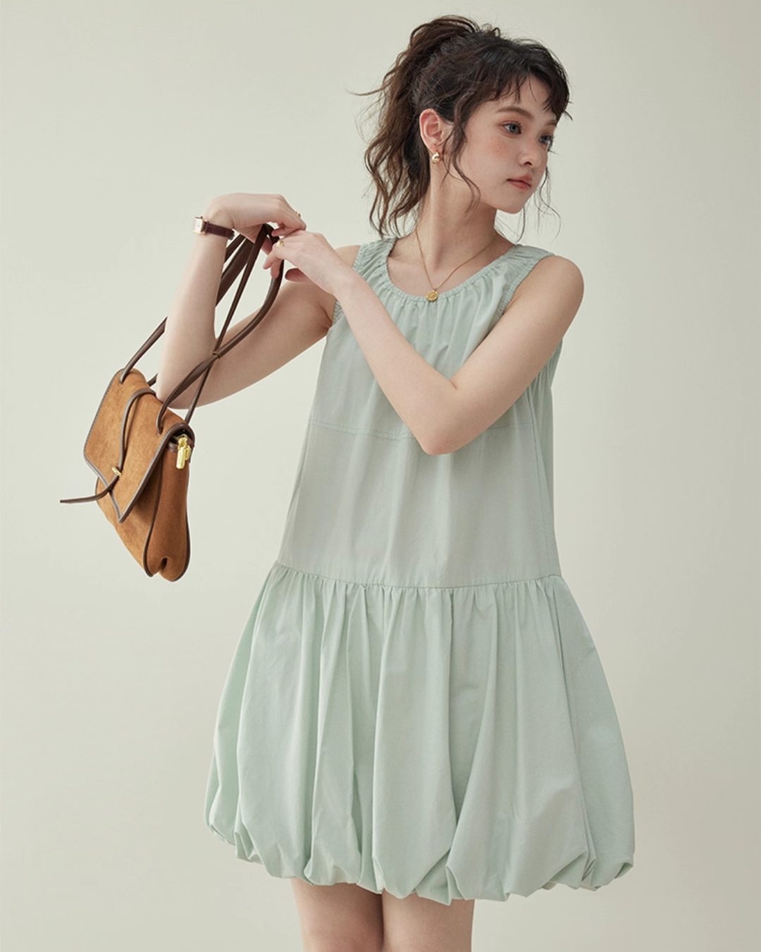 Balloon Sleeveless Dress AMU0039