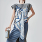 Printed Scarf Layered-Style Dress FER0291