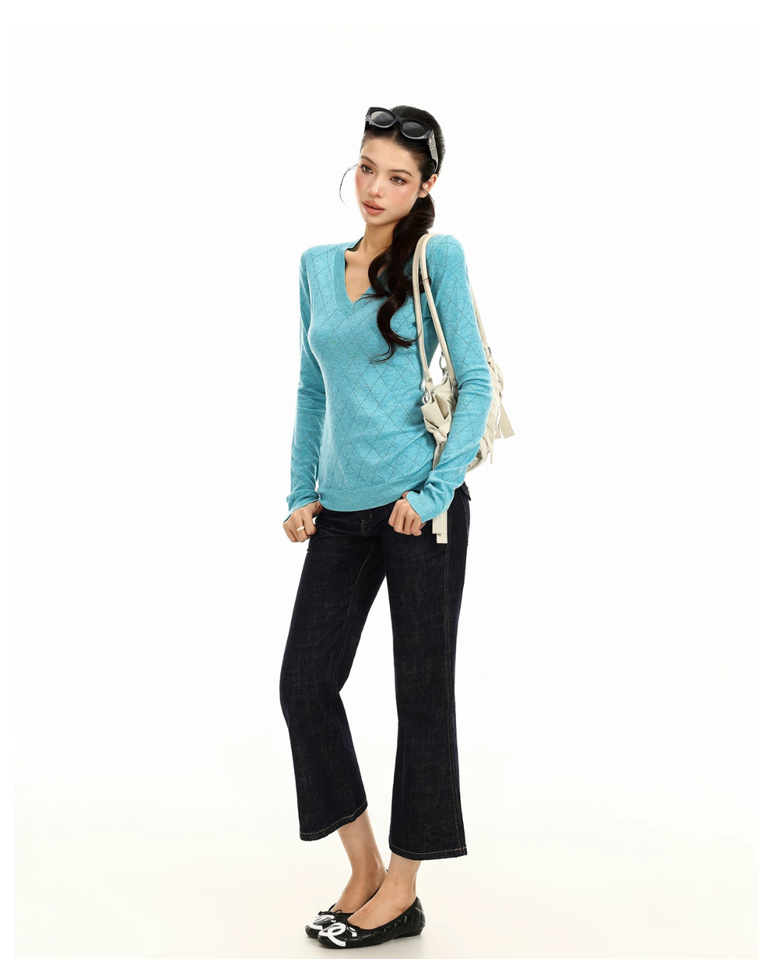 V-Neck Knit Top BGS0054