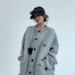 Round Neck Loose Cardigan YLS0891