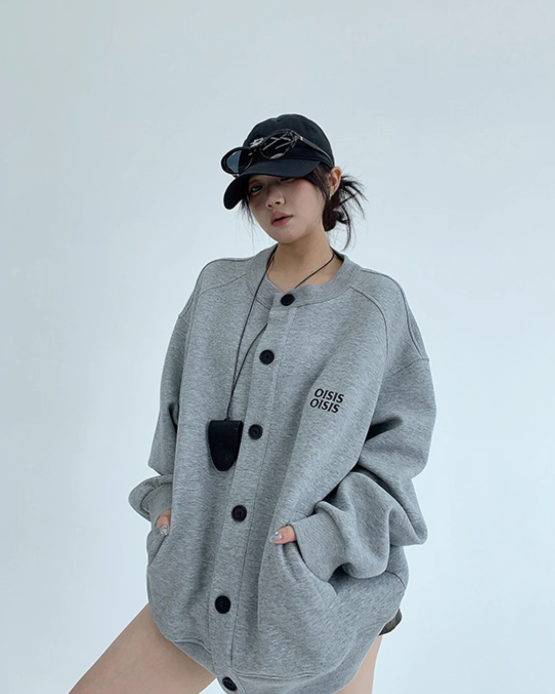 Round Neck Loose Cardigan YLS0891