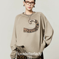 Vintage Printed Long-Sleeve T-Shirt / Leopard Skirt LLA0663