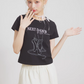 Ballet Shoes Print Short Sleeve T-Shirt NXD0004