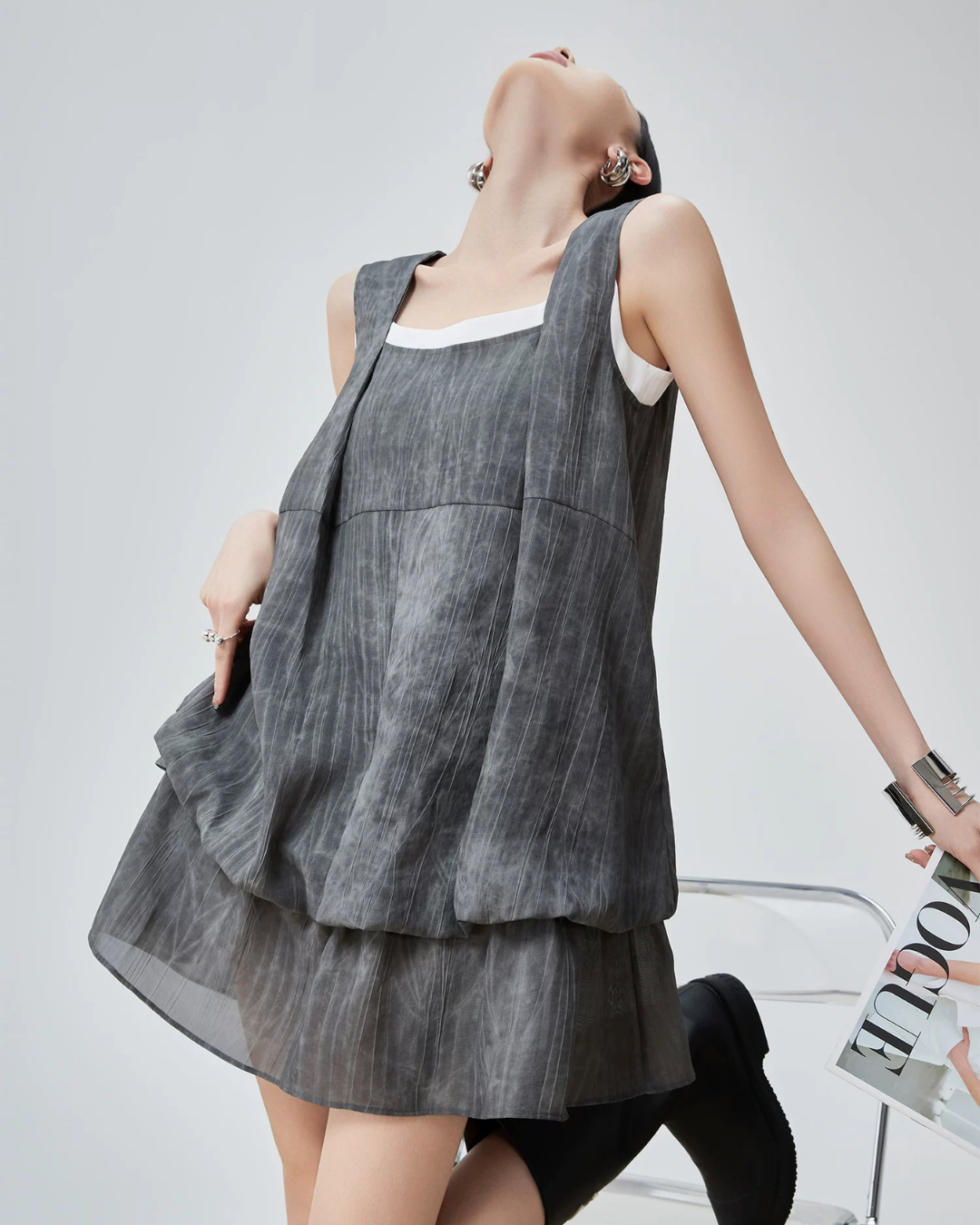 Square Balloon Mini Dress FER0252