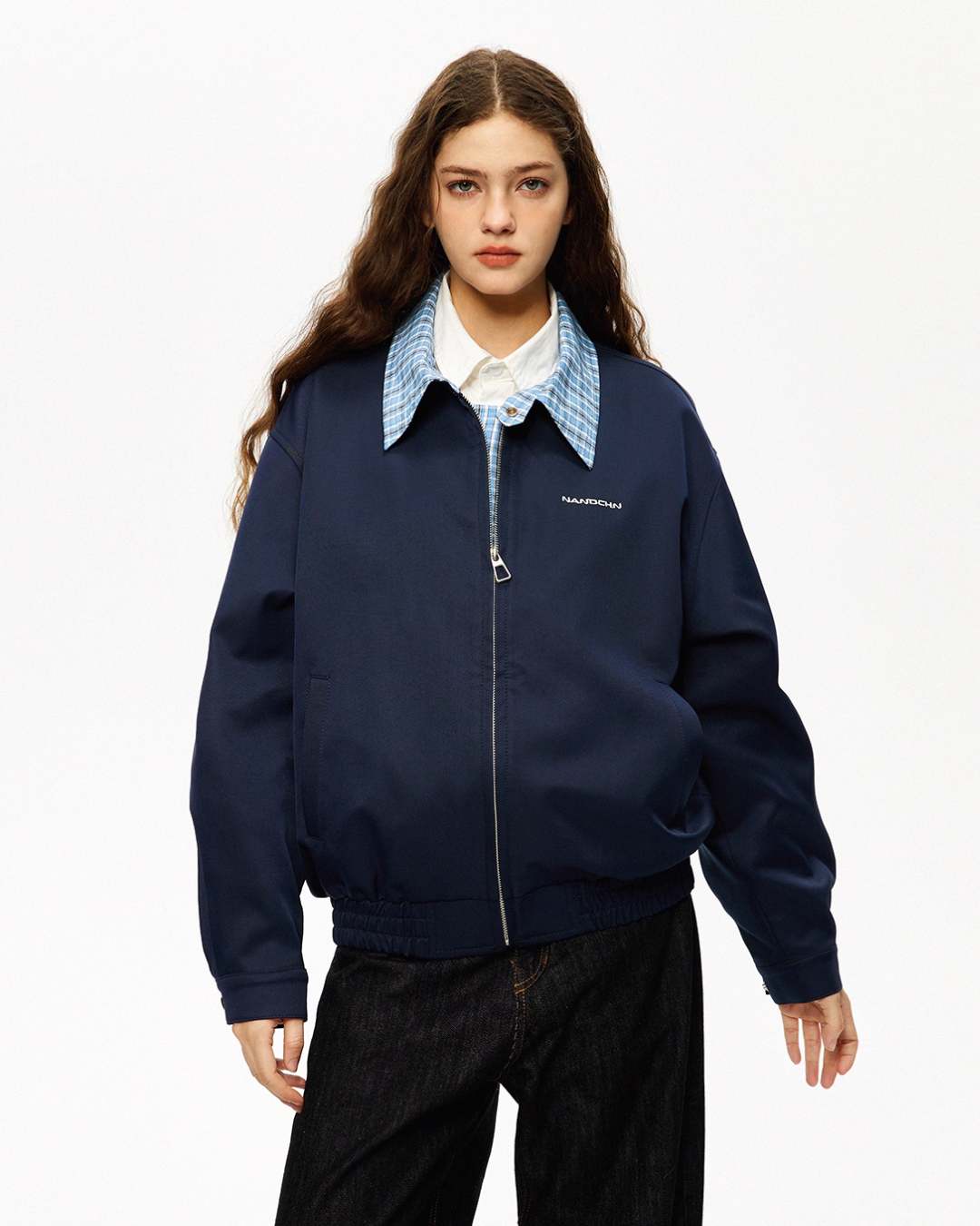 Plaid Loose Casual Jacket NDC0008