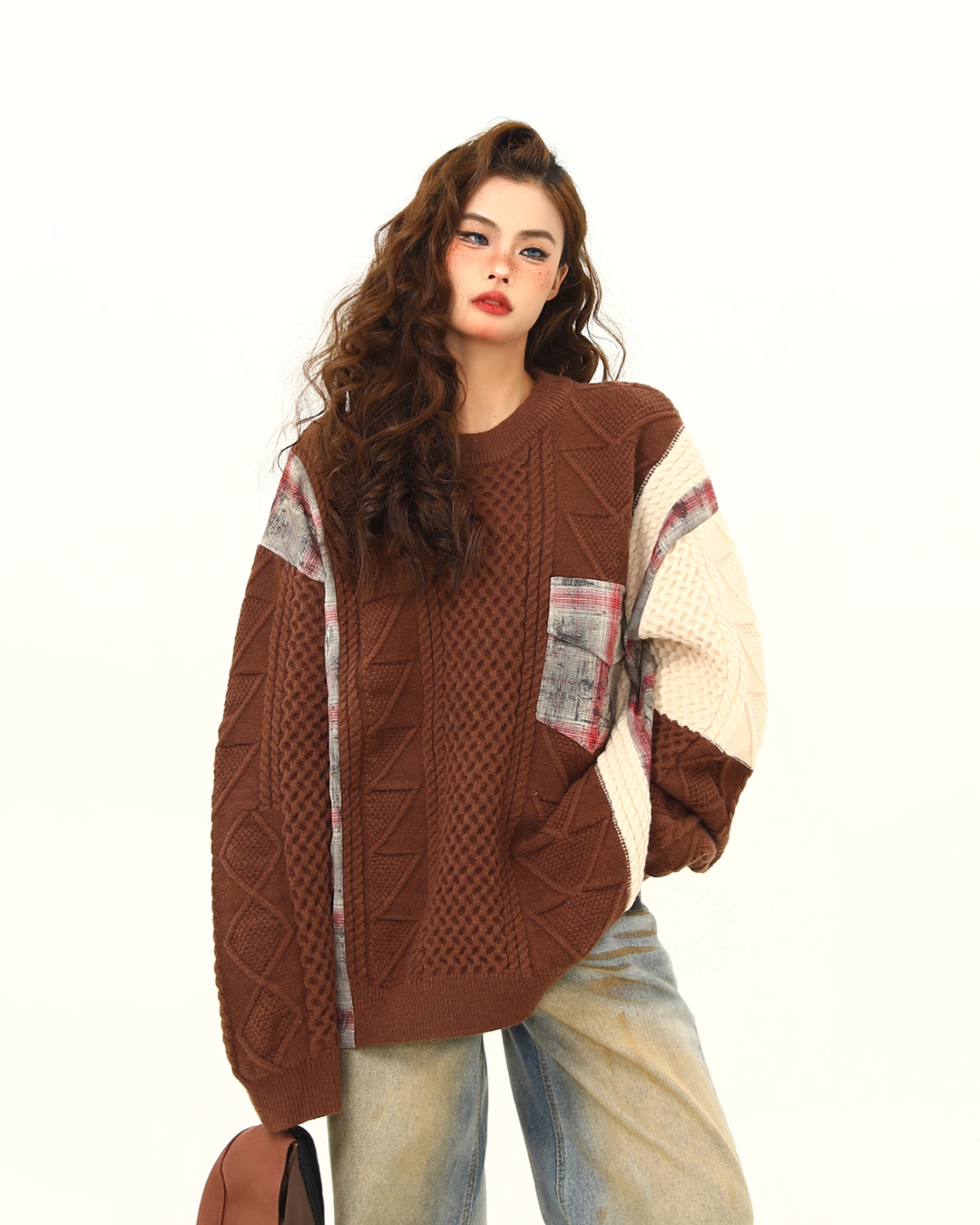 Street Patchwork Design Knit WDZ0041