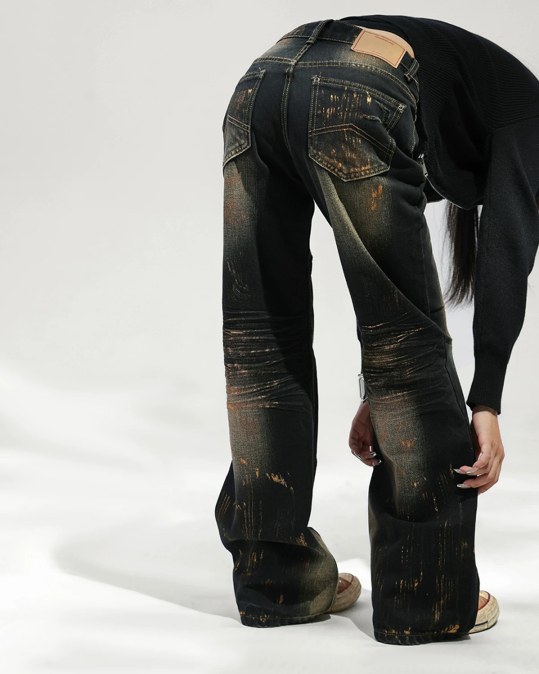 Graffiti Contour Denim Pants ACS0368