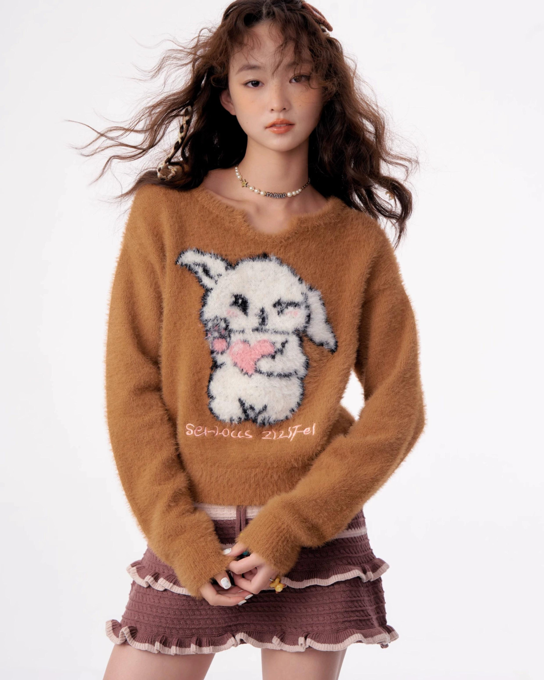 Rabbit Fluffy Pullover Knit ZZF0300