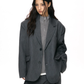 Textured Minimalist Blazer / Wide Pants VAT0018