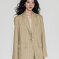 Stripe Design Blazer Jacket / Casual Wide Pants VAS0189
