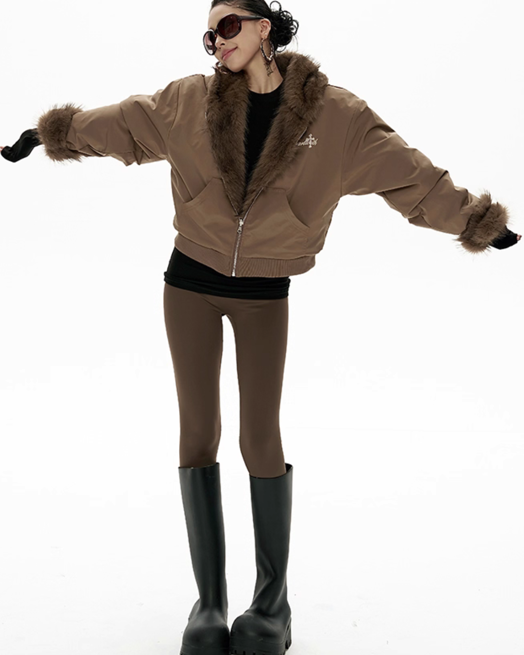 Big Hood Fur Coat ZRS0087