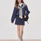Half Button Tight Dress / Border Top / Belt WEO0004