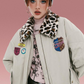 Retro Leopard Print Flight Jacket IMO0116