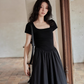 Square Neck Balloon Dress SMS0004