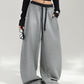 Layered Design Wide Sweatpants ACS0391