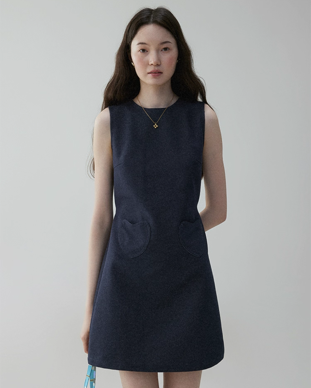Heart Pocket Sleeveless Dress VOE0002