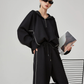 Half-Zip Sailor Collar Top / Wide Pants FER0374