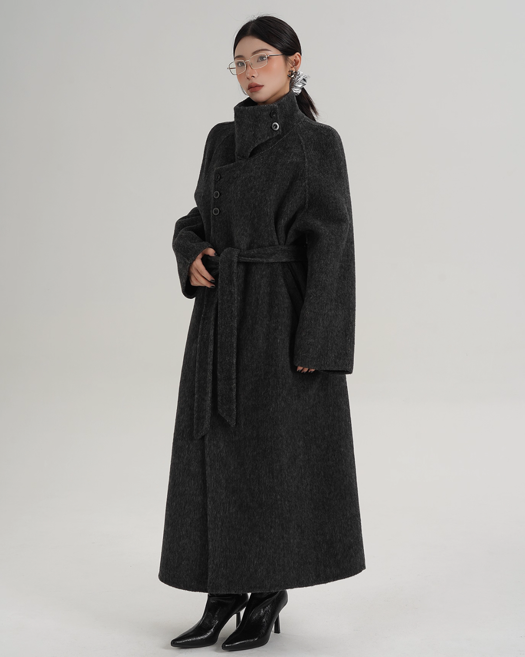 Stand Collar Long Coat SRS0368