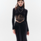 Lace Spliced ​​Waist Long Sleeve Top HID0004