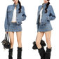Stand Collar Denim Jacket BGS0049