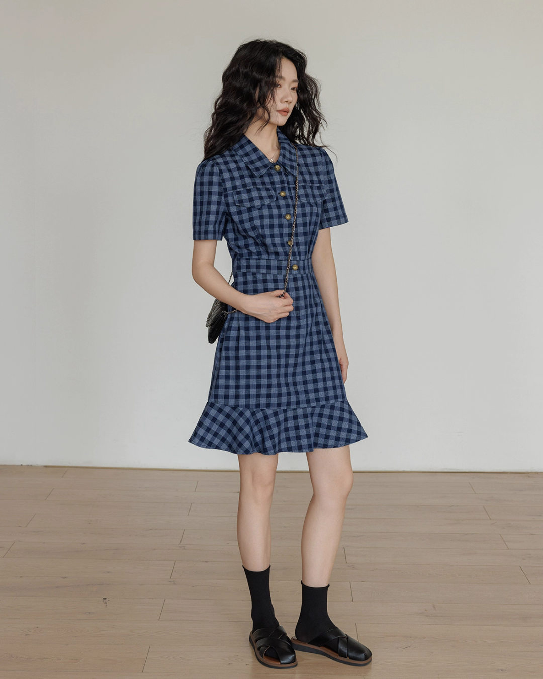 Paid Shirt Dress VAS0114