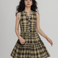 Tiered Check Shirt Mini Dress VAS0055