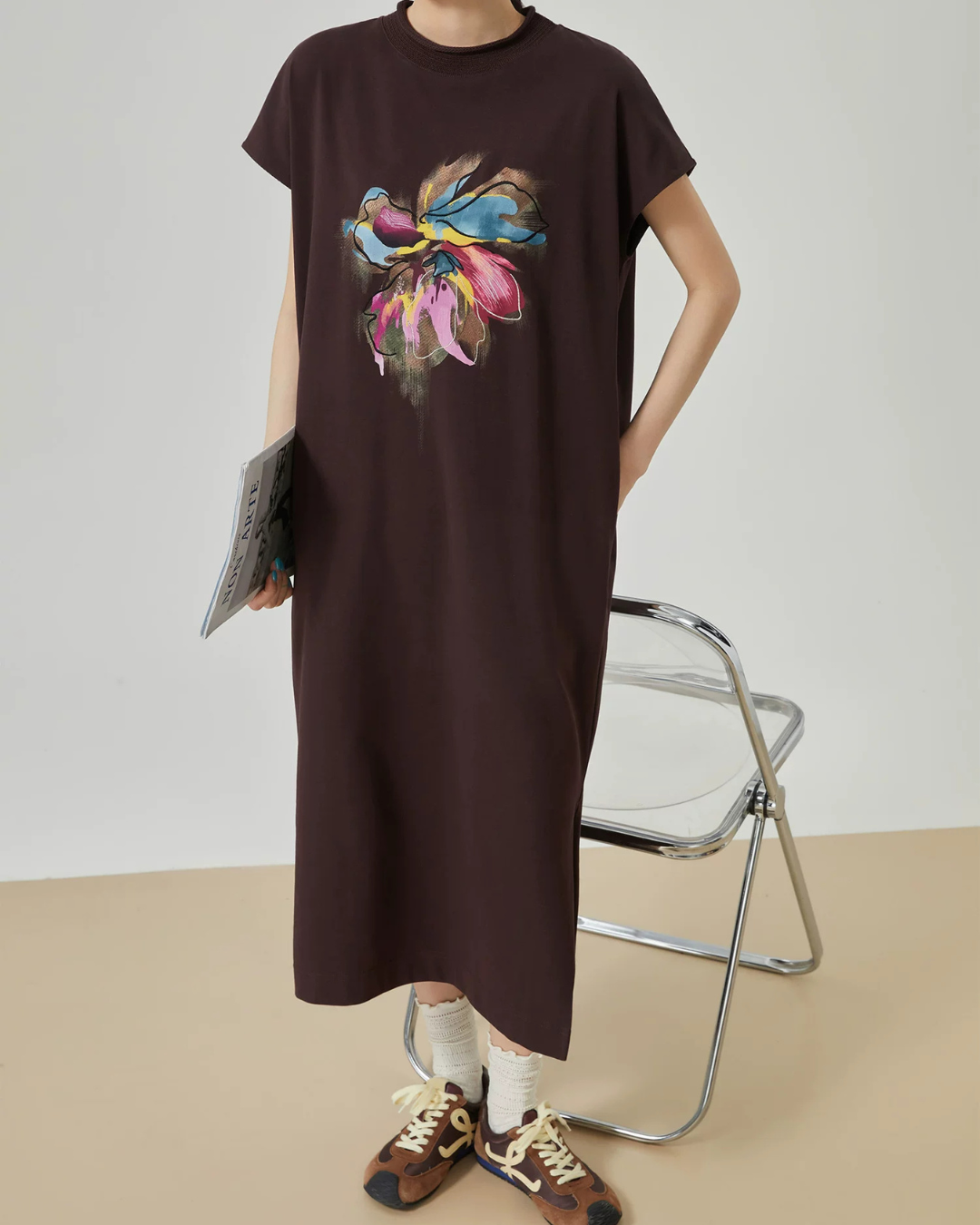 Floral Print Sleeveless Dress FER0140