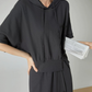 Short-Sleeve Sweatshirt Hoodie / Wrap Skirt FER0278