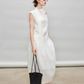 French Ribbon Sleeveless Top / Irregular Tulip Hem Skirt TEO0010