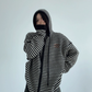 Thin Striped Knit Hoodie YLS1001