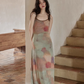 Marble Pattern Camisole Long Dress SMS0013