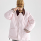 Color Block Collar Down Jacket ICM0108