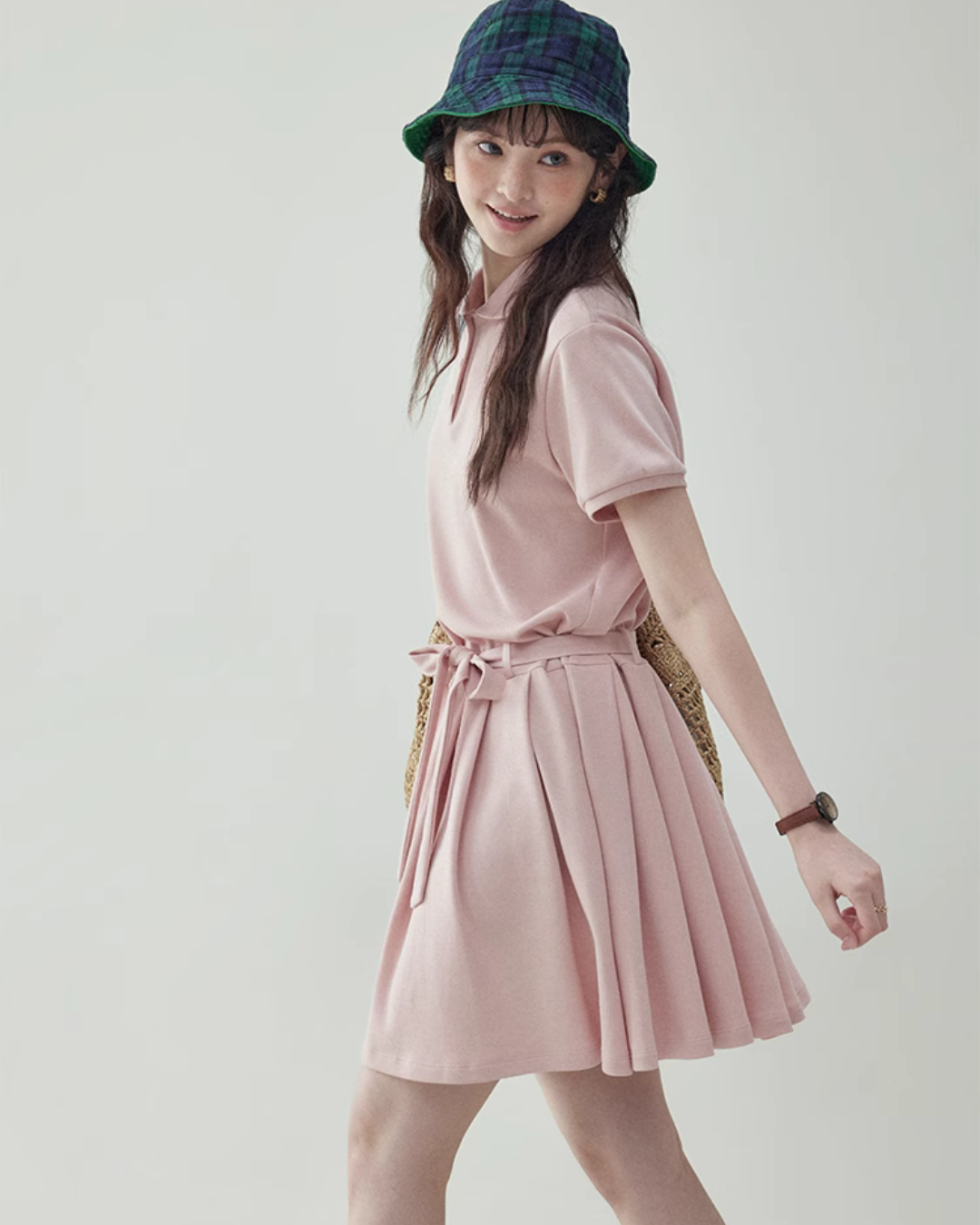 Polo Collar Mini Dress AMU0018