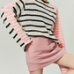 Black Pink Stripe Long Sleeve T-Shirt LLA0001