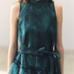 Dark Green Chiffon Dress CAS0005