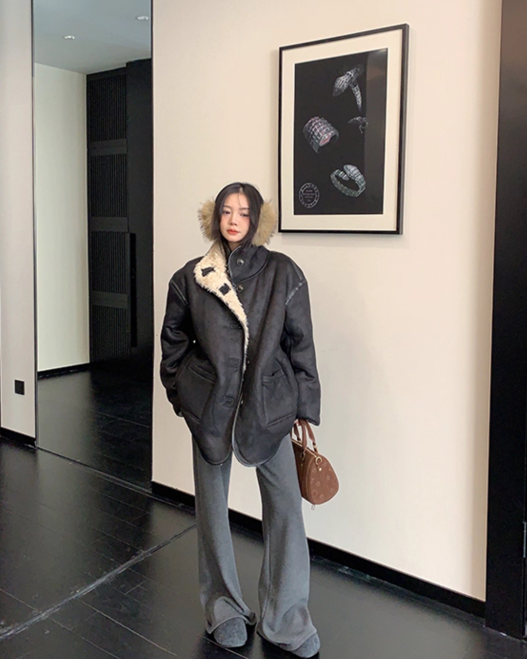 Boa Fleece Reversible Coat YLS1011