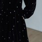 French Star Embroidery Velvet Dress VAS0128