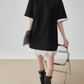 Sleeve Frill Color-Block Pullover FER0160