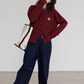 Round Neck Long Sleeve Knit Cardigan VAS0139