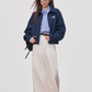 Loose Long-Sleeve Shirt / Border Top WEO0005