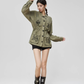 Retro Green Embroidered Shirt FER0045