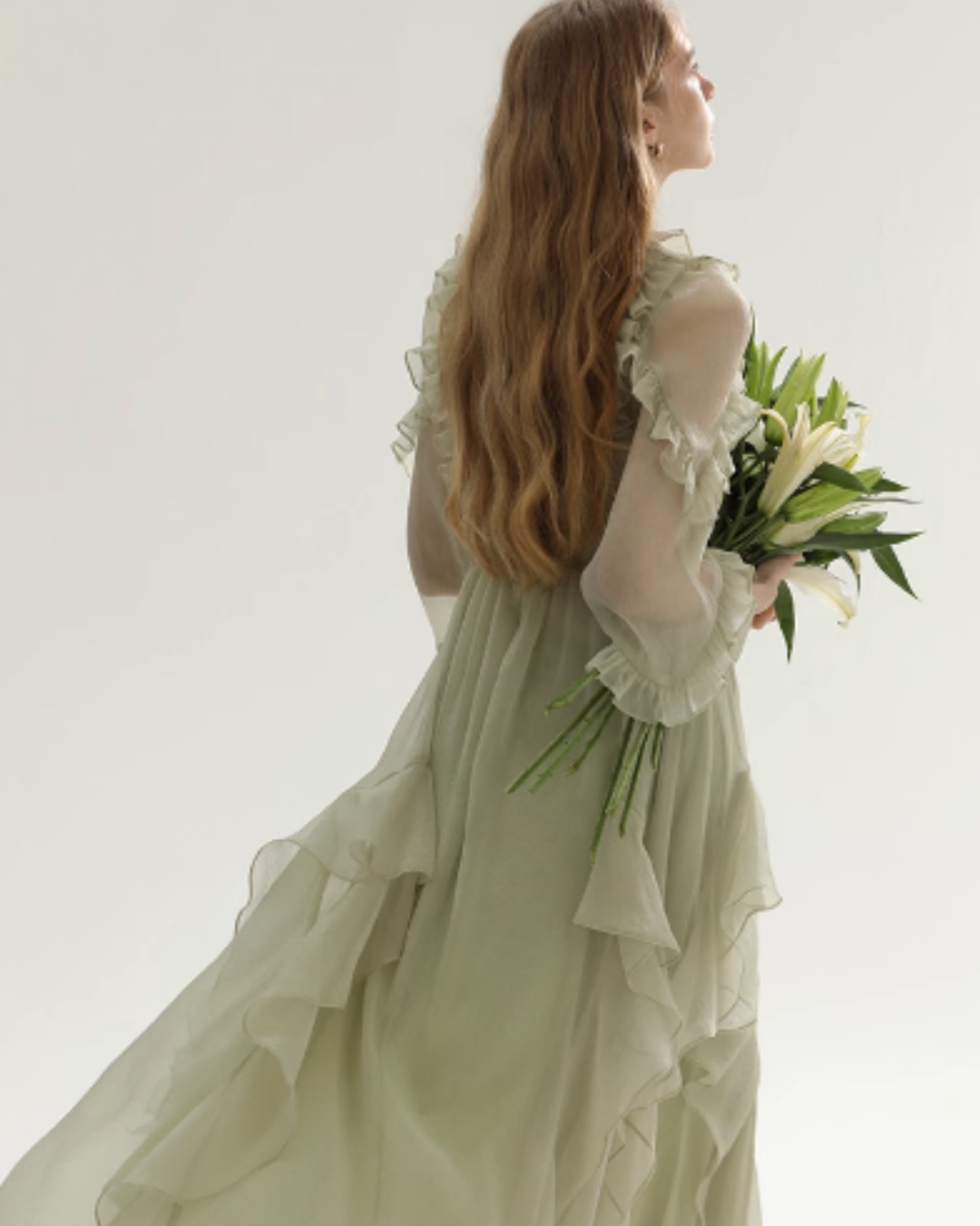 Mint Green French Dress SNT0003