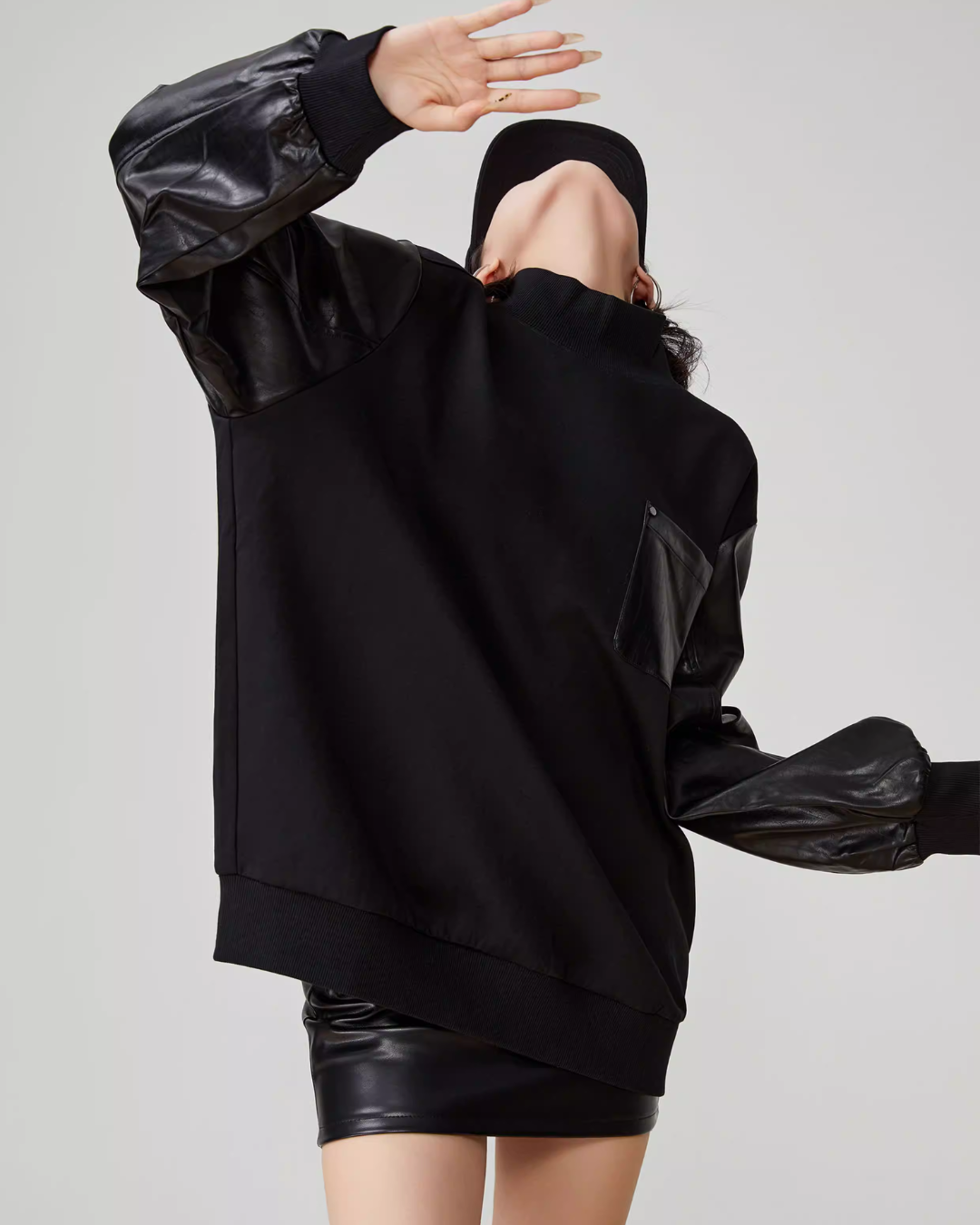 High-Neck Pullover Sweatshirt FER0059