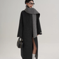 Collarless Coat with Checkered Scarf SRS0405