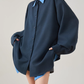 Color-Block Layered Oversized Shirt FER0072