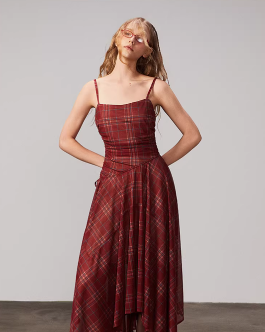 Vintage Plaid Suspender Dress BBK0001