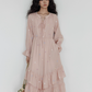 Small Floral Embroidery Long Dress VAS0156