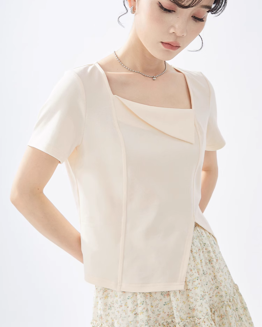 Square Short Sleeve Tops GIR0006